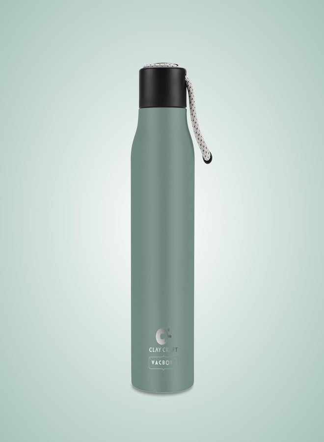 Clay Craft Vacbott Vaccum Bottle, Kitkat Double Walled 24 Hours Hot and Cold Water Bottle, 700ml (Green) Steel Water Bottles for School, Office, Home, Gym, Leakproof, Rust free Steel Bottle - Image 2
